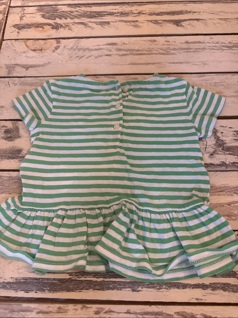 Ralph Lauren baby girl stripe embroidery top